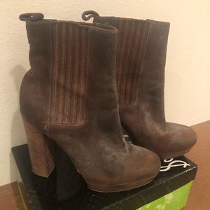 MK Distressed Leather Boots